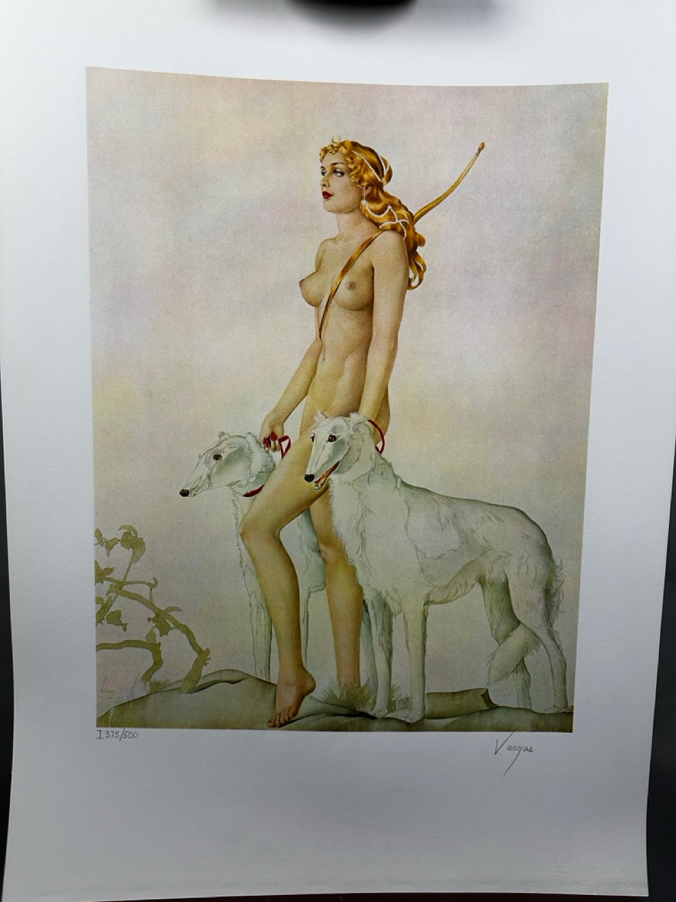 Diana the Huntress Lithograph - Alberto Vargas Signed and Numbered Art 1979 - Back to the Past Collectibles